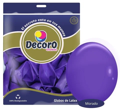 DECORO  Y7 - MORADO 12"X100 PZAS 