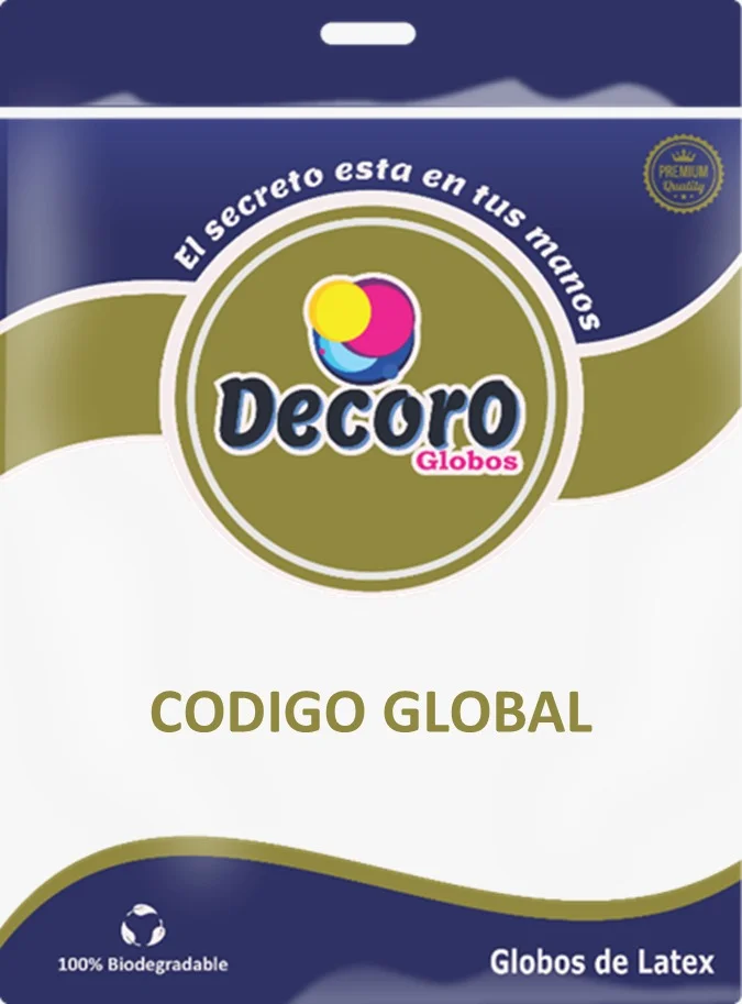  DECORO GLOBOS 12"X100 PZAS MEXICO